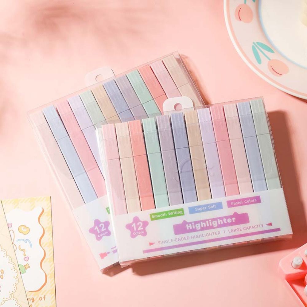Pastel Highlighter Set Double Ended - Stylos surligneurs à Double tête, fournitures