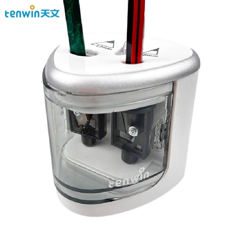 Electric Pencil Sharpener Usb - Taille-crayon électrique automatique à deux trous,