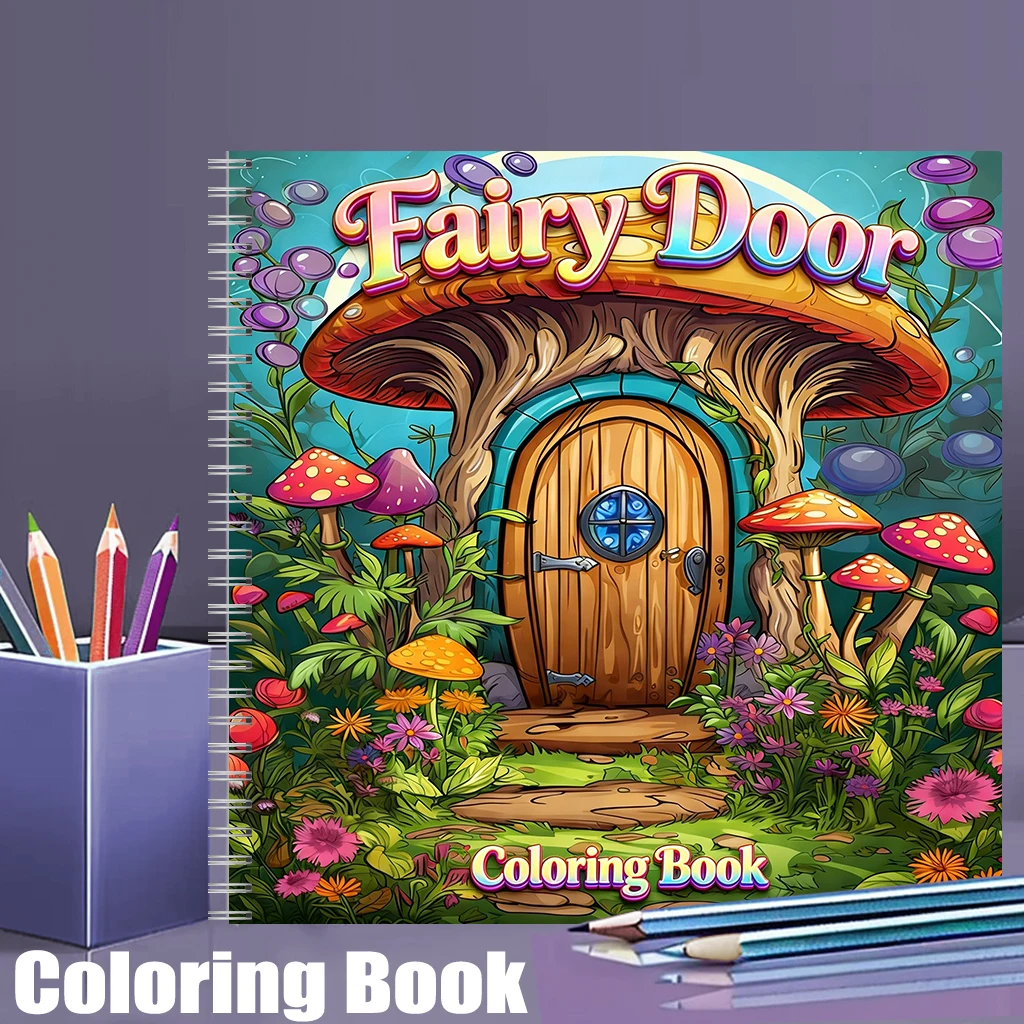 School Supplies - Livre de coloriage Porte de fée