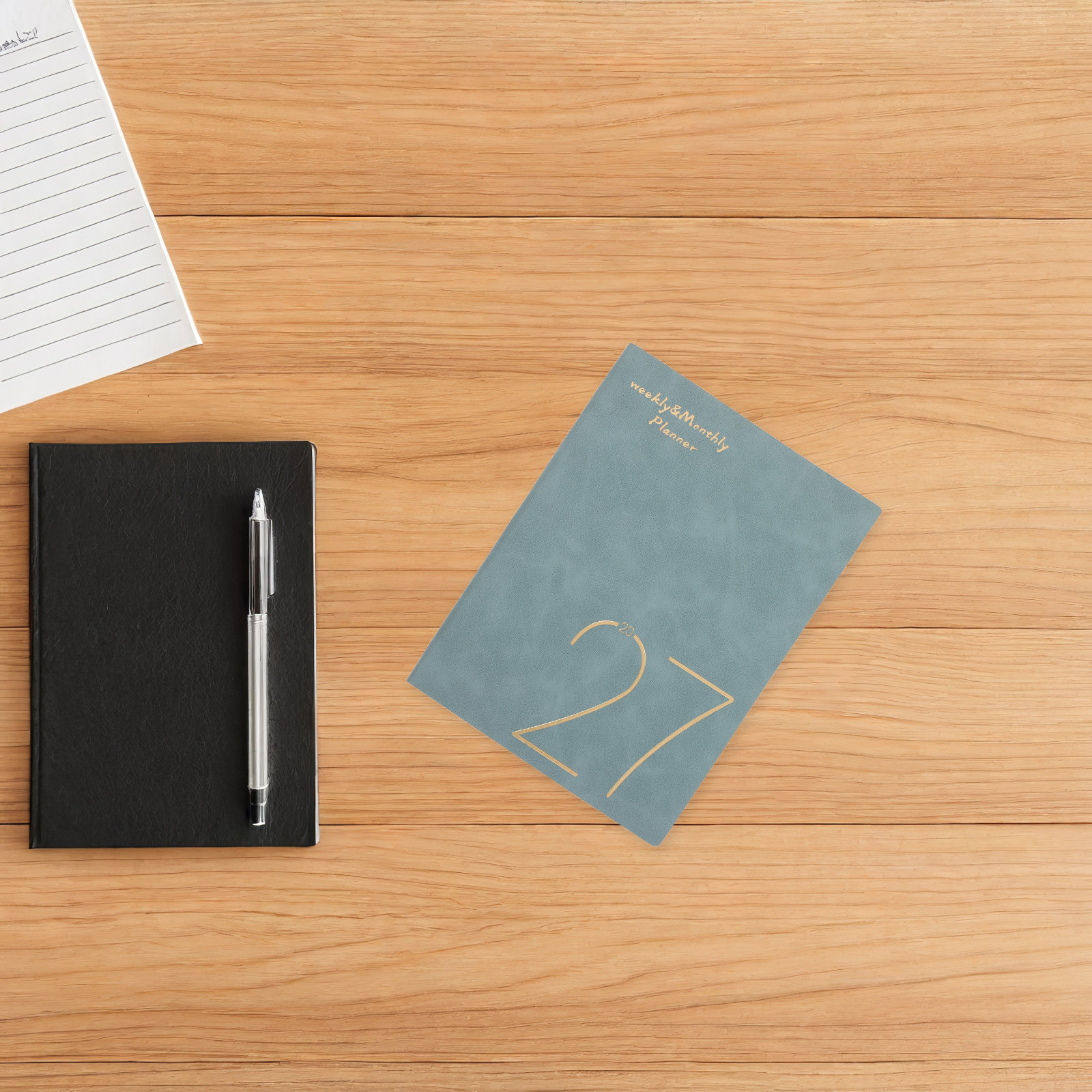 Spiral Bound Grid Notebook A5 - Carnet de planification hebdomadaire et mensuelle