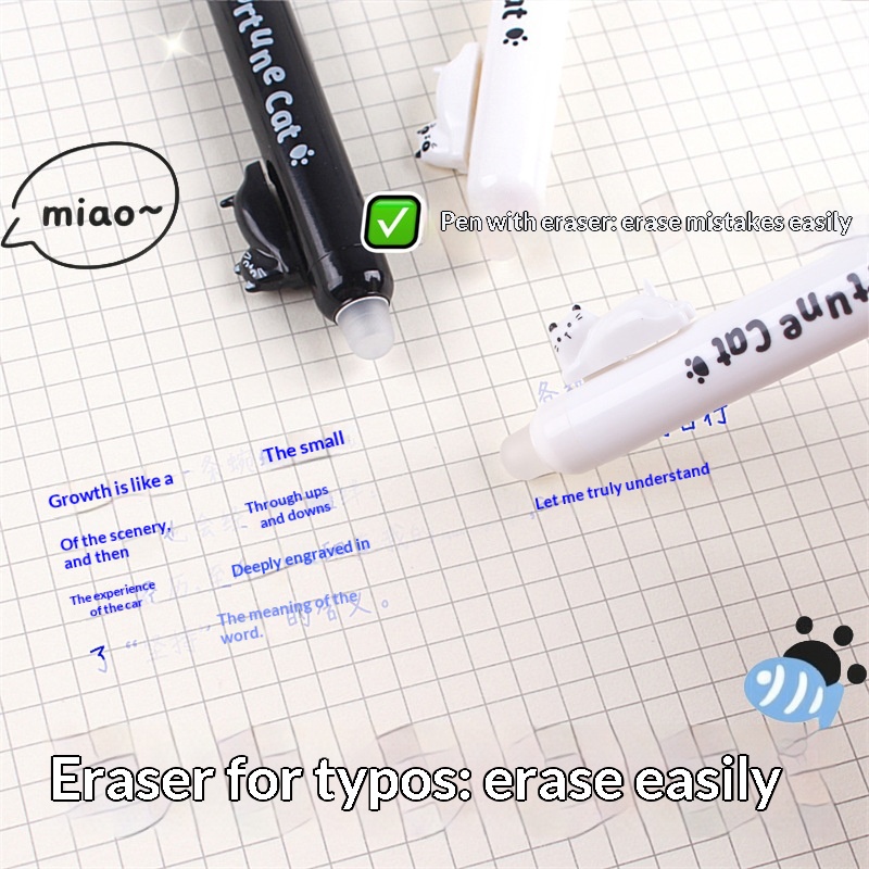 Lot de 4 stylos gel effaçables - Retractable Eraser Pen Click avis et prix