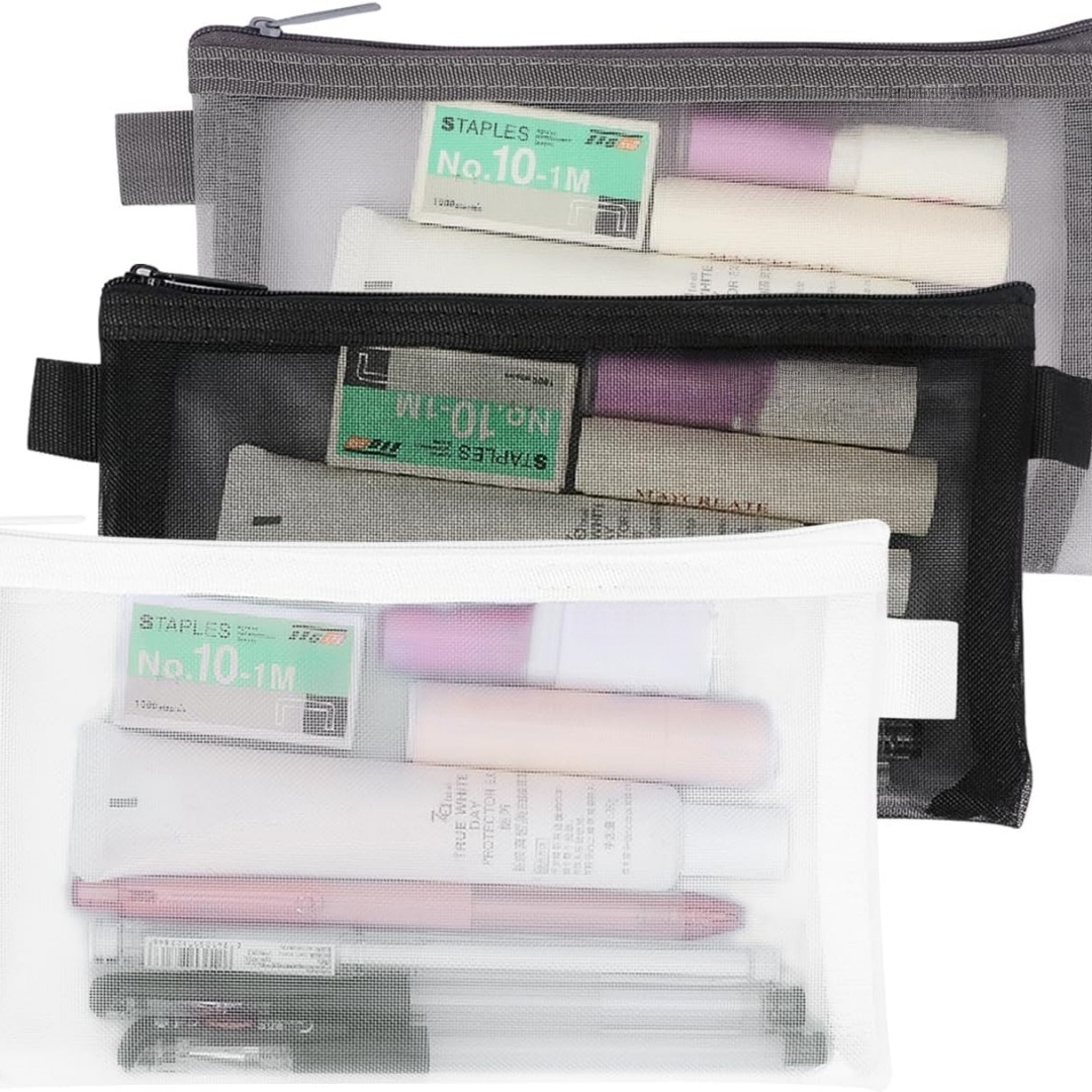 Pochette de papeterie de burea - Clear Mesh Pencil Pouch For Exam avis et prix