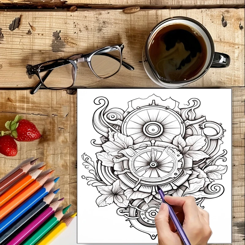 Livre de coloriage Steampunk F - School Supplies avis et prix